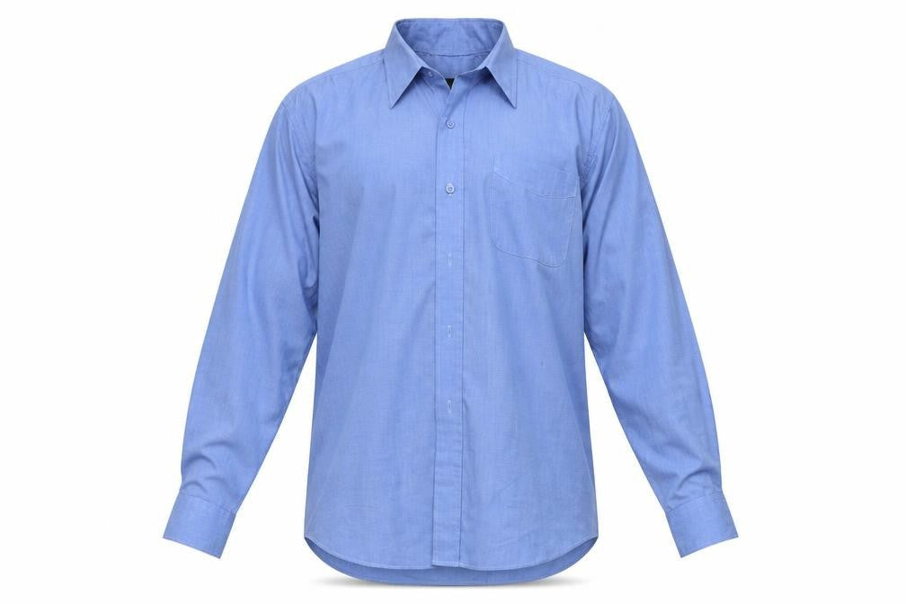 florence and Fred Mens Blue    Button-Up Size 13
