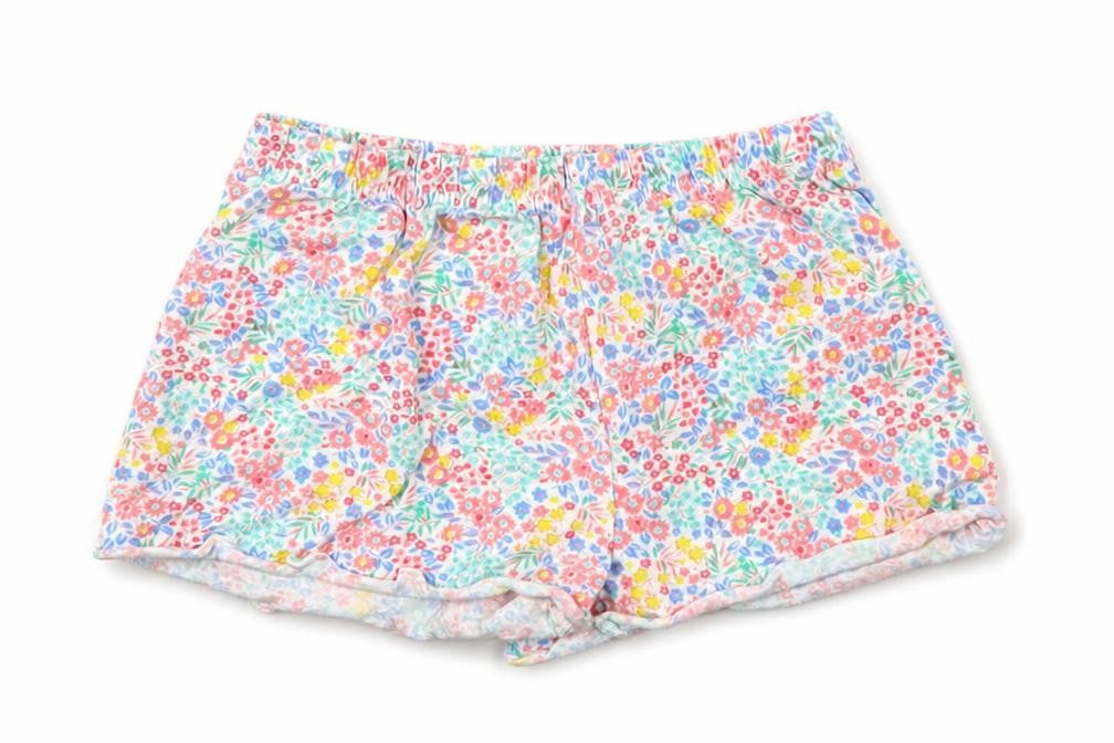 John Lewis Girls White Floral  Dungaree Shorts Shorts Size 4 Years