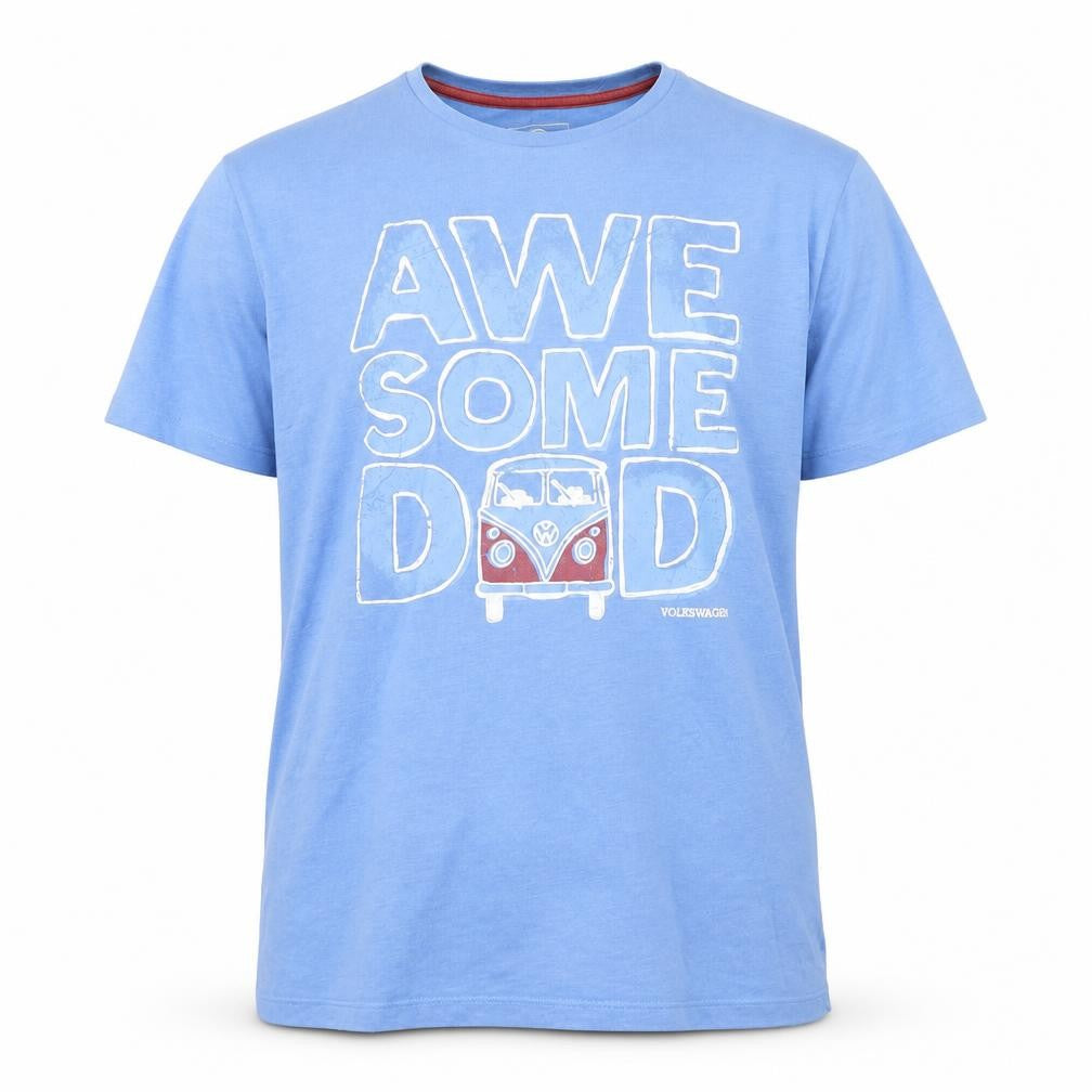 Volkswagen Womens Blue   Basic T-Shirt Size XL  - Awesome Dad