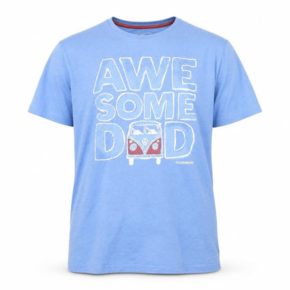 Volkswagen Womens Blue   Basic T-Shirt Size XL  - Awesome Dad
