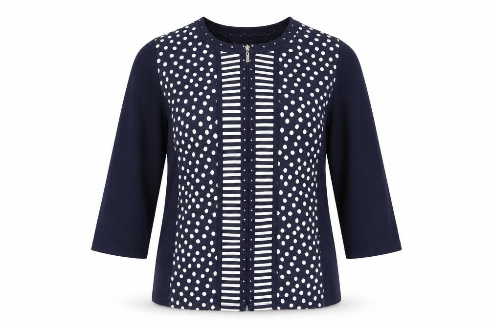 Canda Womens Blue   Full Zip Jumper Size L