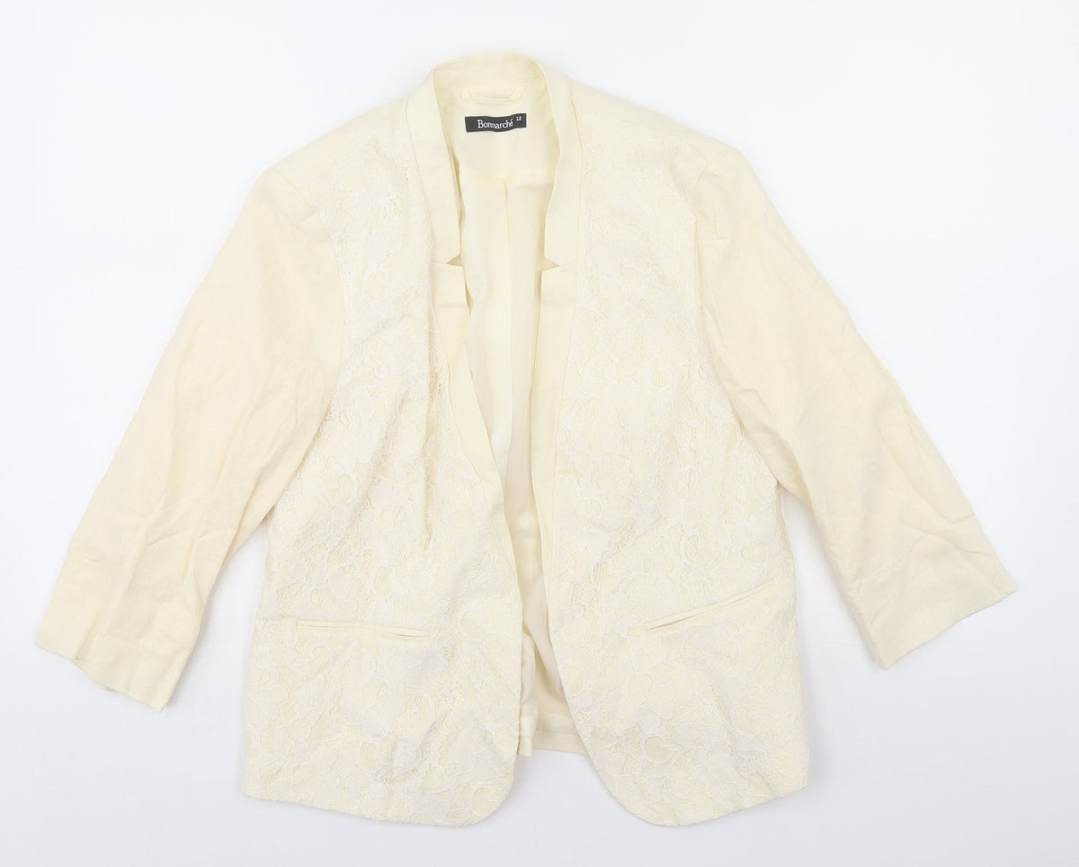 Bonmarché Womens White Jacket Size 12