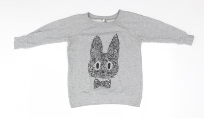 Debenhams Womens Grey   Pullover Jumper Size 10  - Bunny