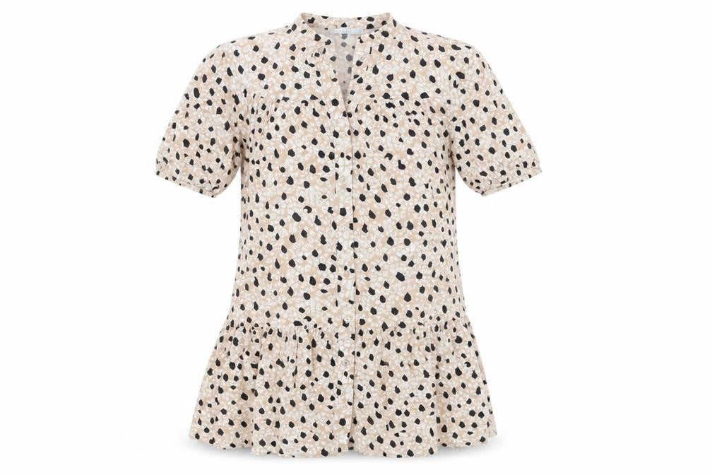 Primark Womens Pink Animal Print  Basic Button-Up Size 4