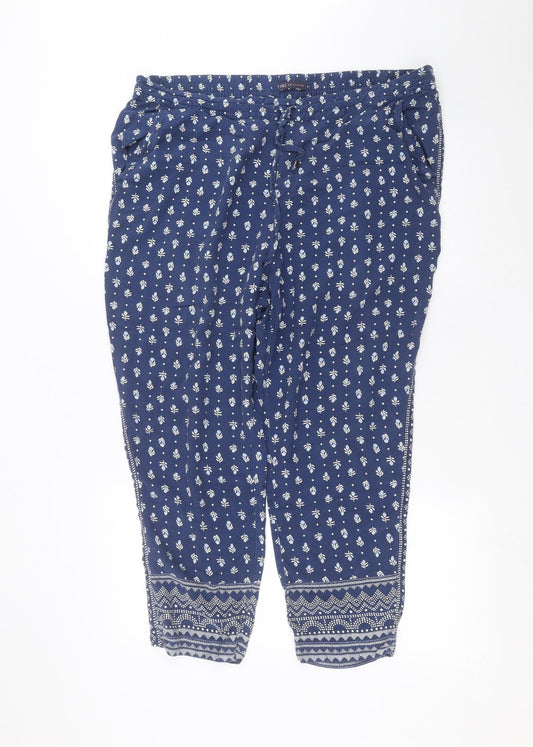 Marks and Spencer Womens Blue   Trousers  Size 18 L23 in