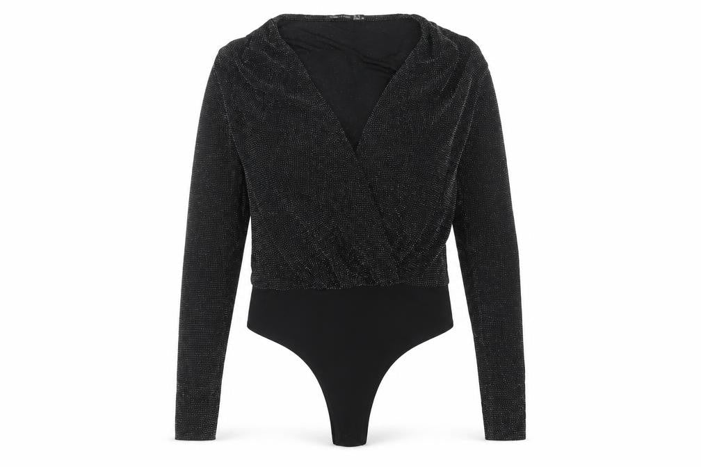 I SAW IT FIRST Womens Black   Bodysuit One-Piece Size S