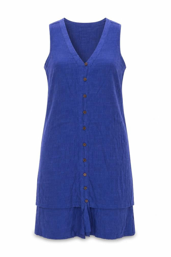 guapo Womens Blue   Basic Button-Up Size L