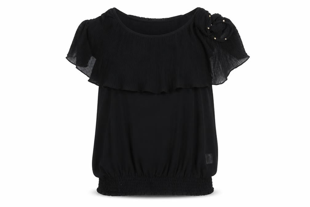 Miss Moda Womens Black   Basic Blouse Size L