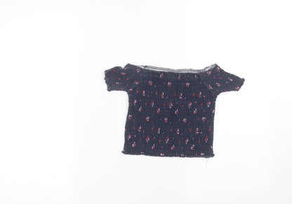 Primark Girls Blue   Basic T-Shirt Size 6-7 Years