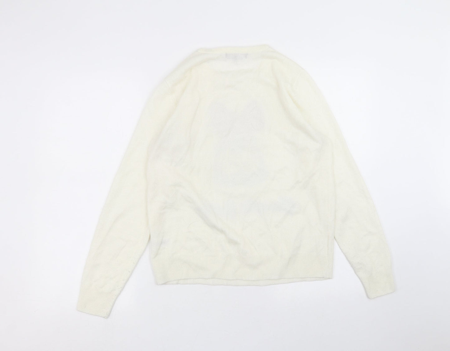 Studio Womens White   Pullover Jumper Size 12