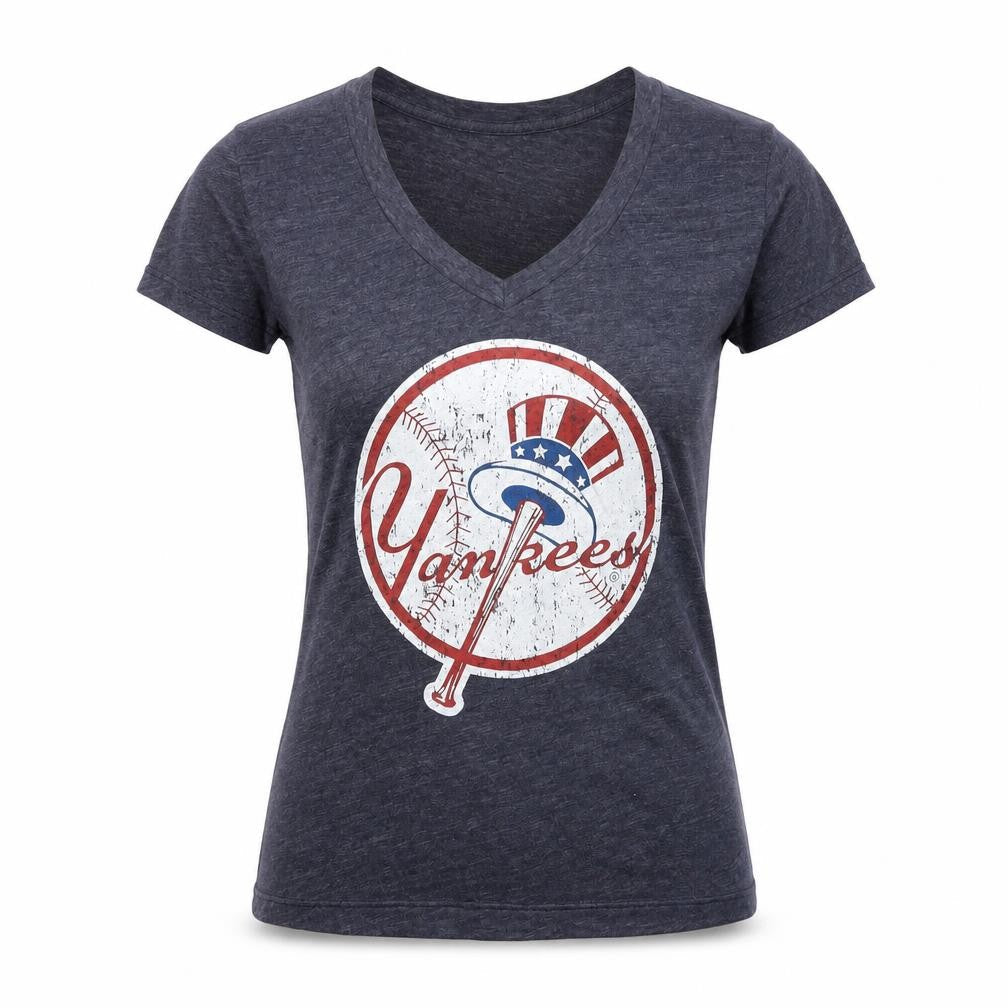 Magestic Threads Womens Blue   Basic T-Shirt Size S  - Yankees