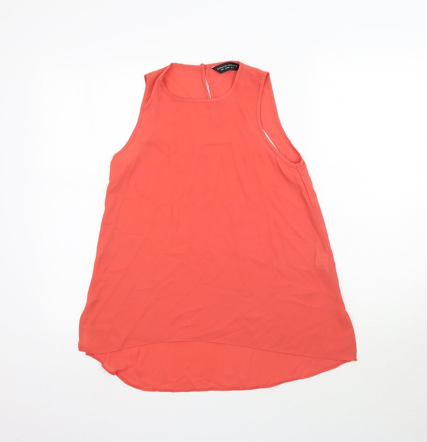 Dorothy Perkins Womens Orange   Basic Blouse Size 6  - Coral Colour
