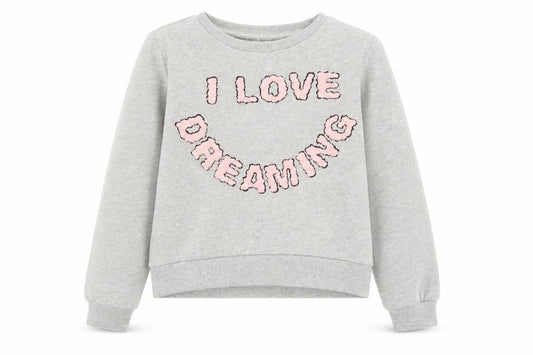 H&M Girls Grey   Pullover Sweatshirt Size 9-10 Years  - I love dreaming