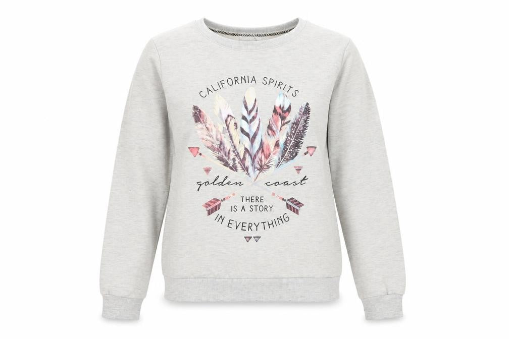 J&H Fashion Girls Grey   Pullover Sweatshirt Size L  - California Spirits