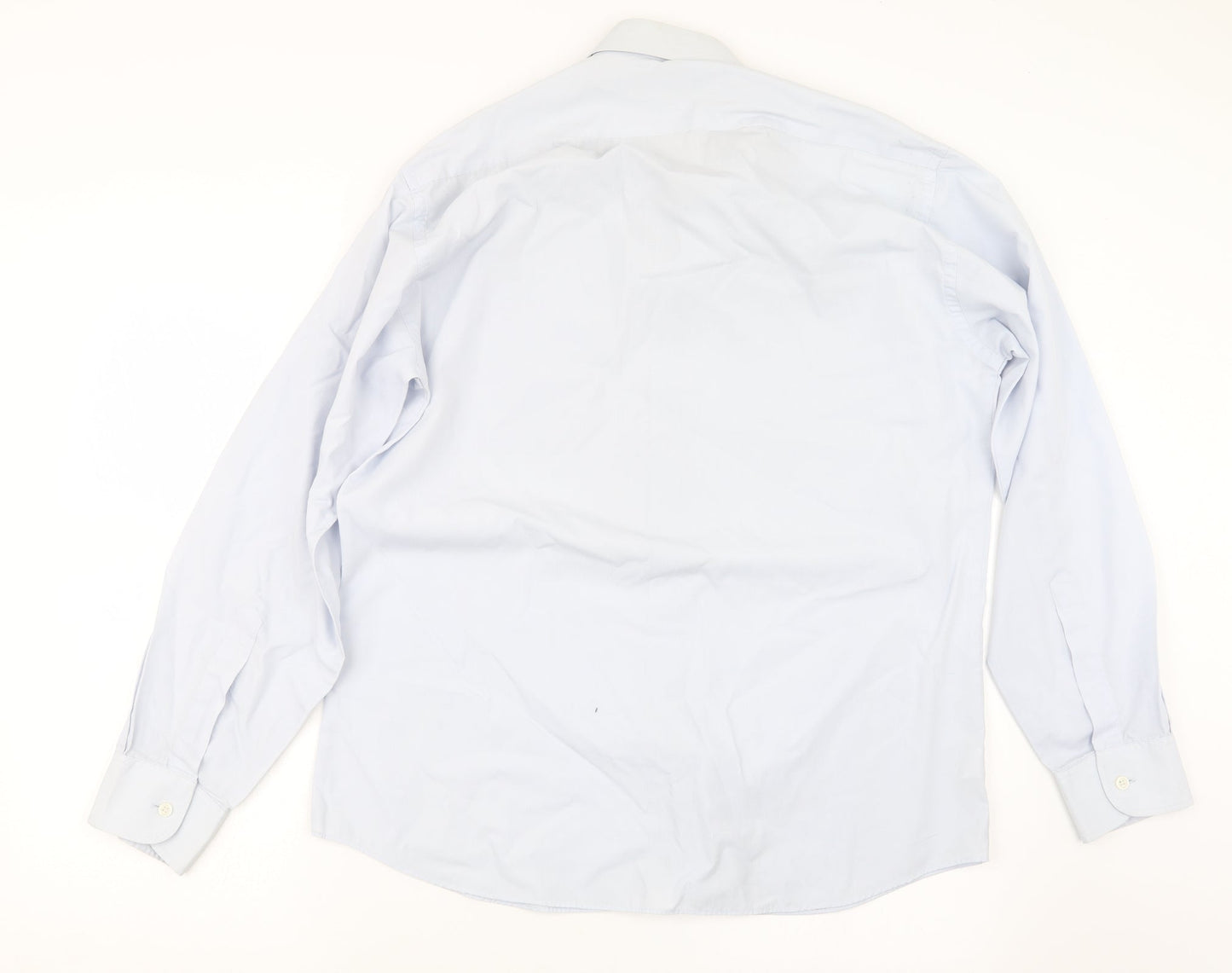 Marks and Spencer Mens Blue    Button-Up Size 15.5