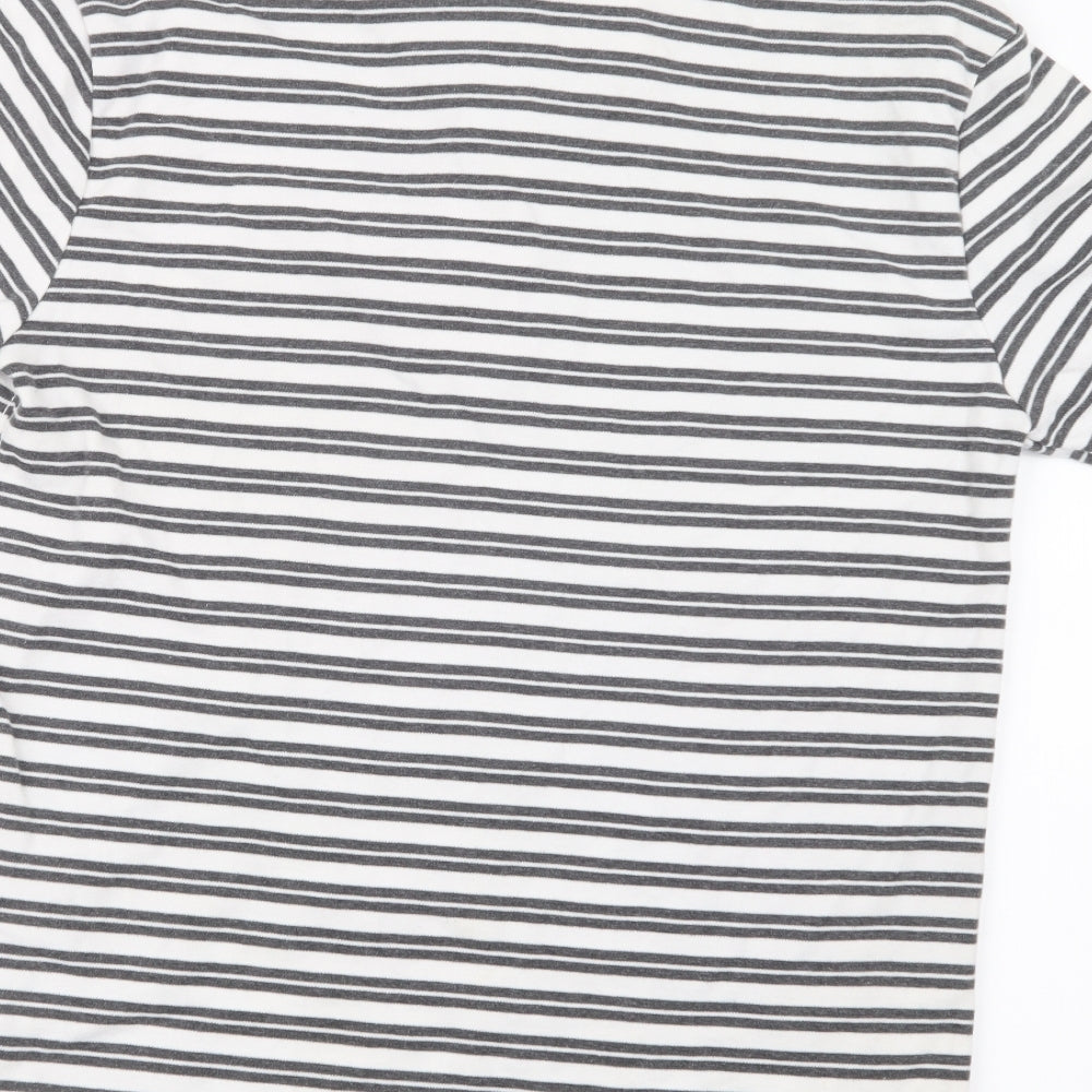 Slazenger Mens Black Striped   Polo Size S