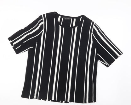 Dorothy Perkins Womens Black Striped  Pullover Jumper Size 12