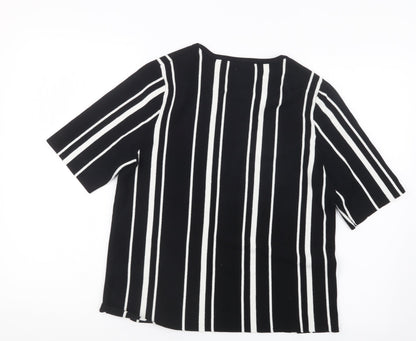 Dorothy Perkins Womens Black Striped  Pullover Jumper Size 12