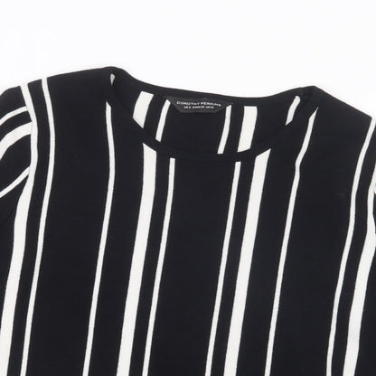 Dorothy Perkins Womens Black Striped  Pullover Jumper Size 12