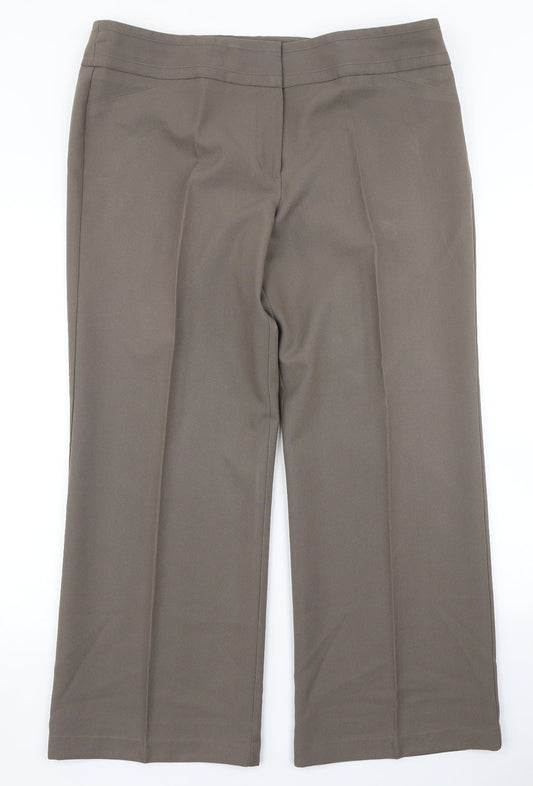 Marks & Spencer Womens Brown   Dress Pants Trousers Size 18 L26 in