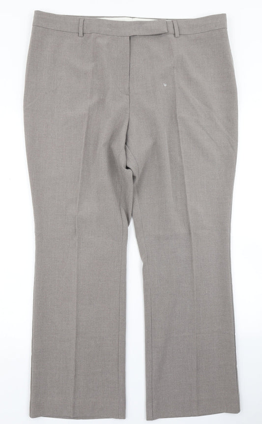 M&S Colelction Womens Brown   Dress Pants Trousers Size 18 L27 in