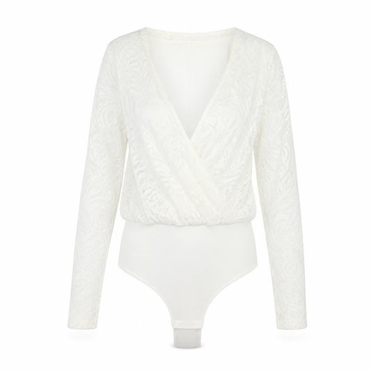 VILA Womens White   Bodysuit One-Piece Size M