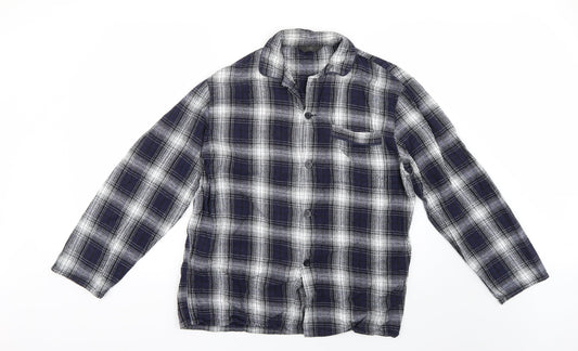 Marks and Spencer Mens Blue Check   Button-Up Size M