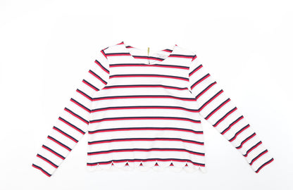 Marks & Spencer Womens Multicoloured Striped  Pullover Jumper Size 12