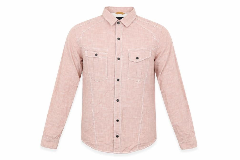 f.f.p factory Mens Pink Check   Button-Up Size M