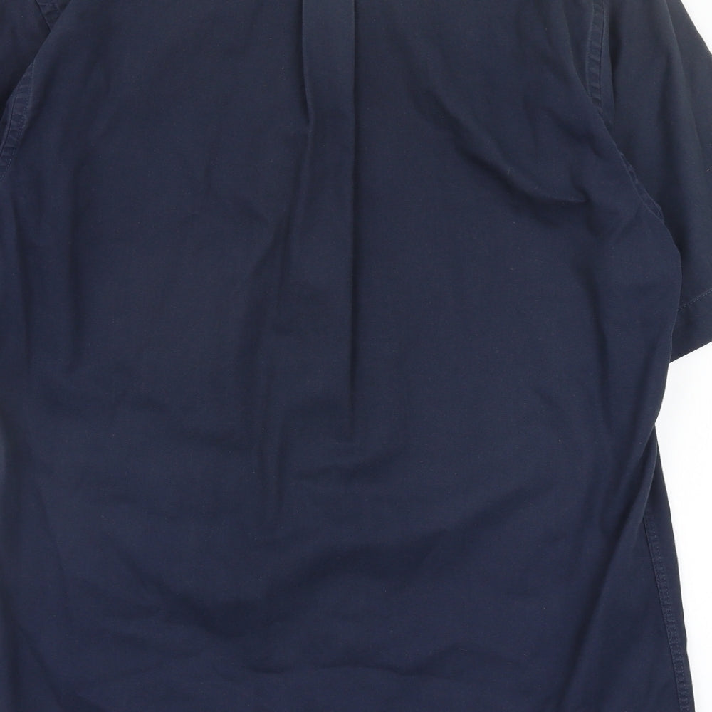 M&S Mens Blue    Button-Up Size S