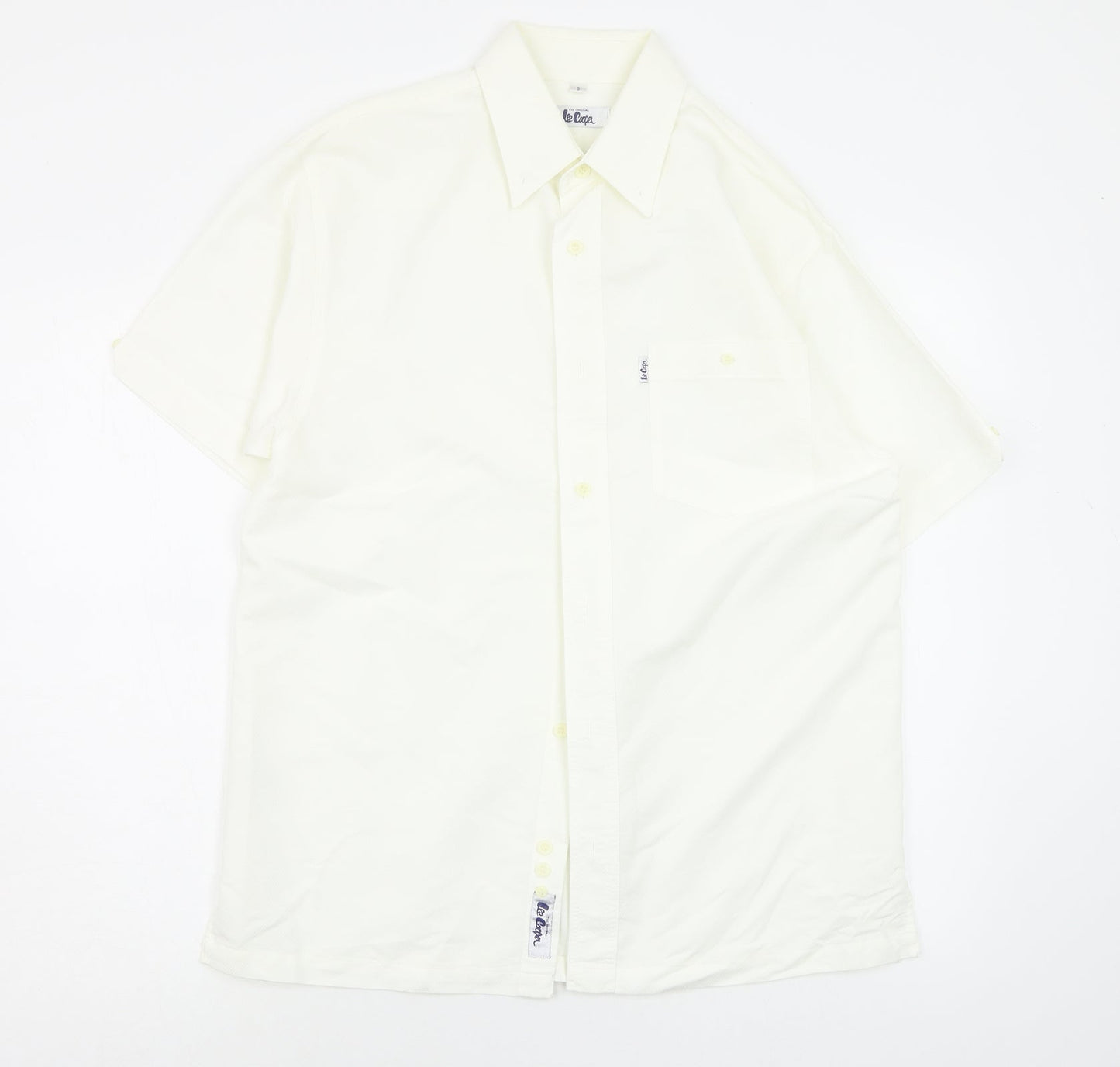 Lee Cooper Mens White    Button-Up Size S