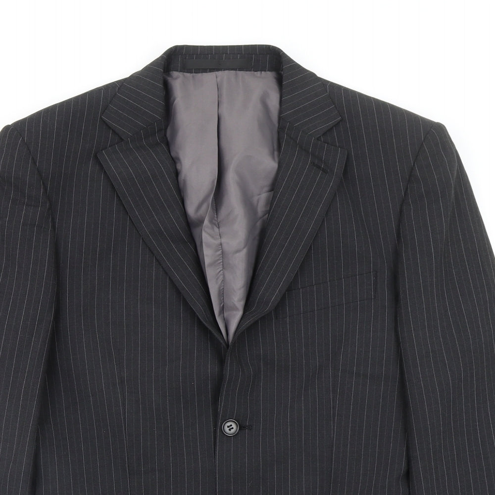 M&S Mens Grey Striped  Jacket Blazer Size S