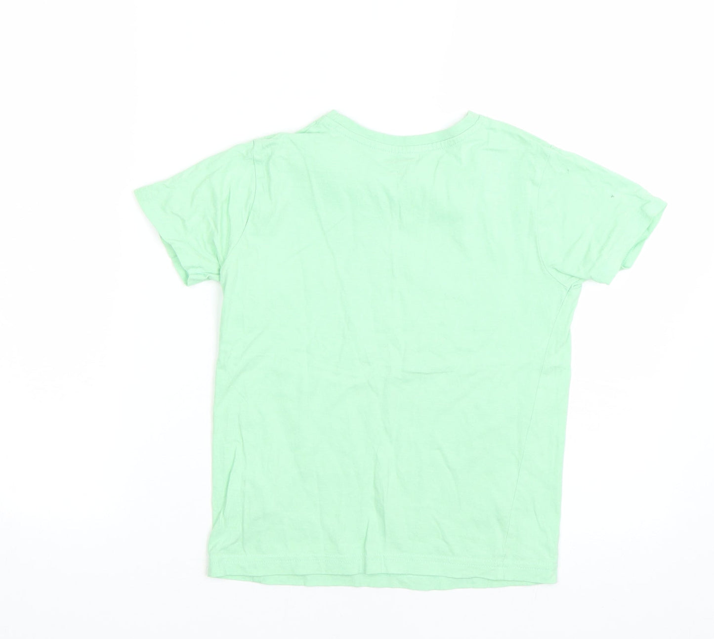Primark Girls Green   Basic T-Shirt Size 7-8 Years  - summer