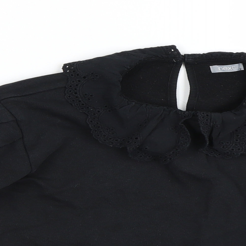 NEXT Girls Black   Pullover Sweatshirt Size 8 Years