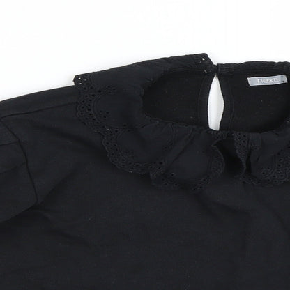 Next Girls Black   Pullover Sweatshirt Size 8 Years