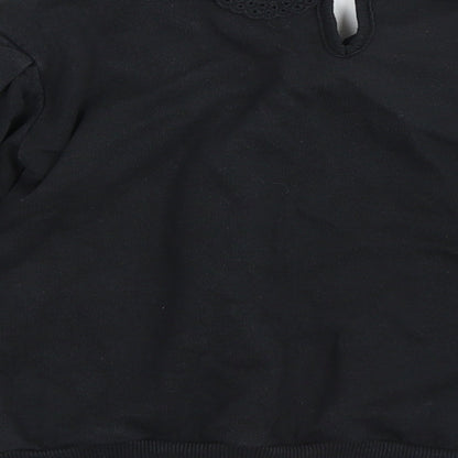 Next Girls Black   Pullover Sweatshirt Size 8 Years