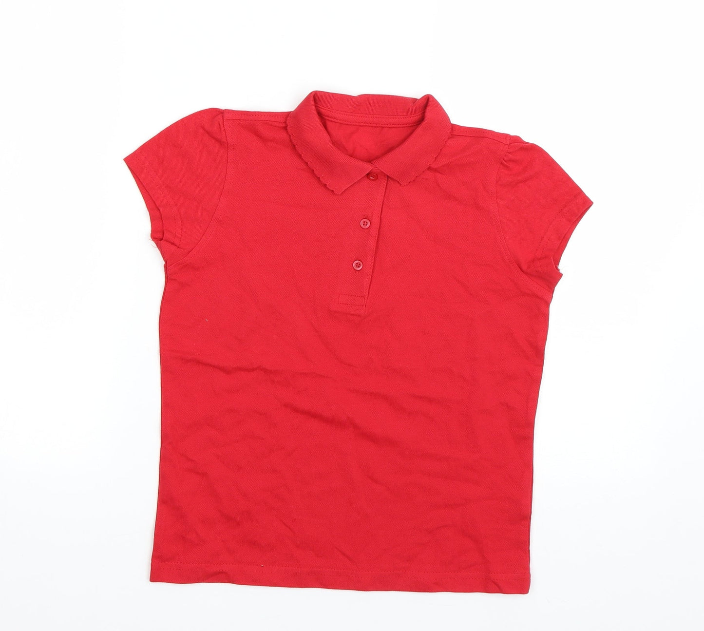 George Girls Red   Basic Polo Size 8-9 Years  - School uniform