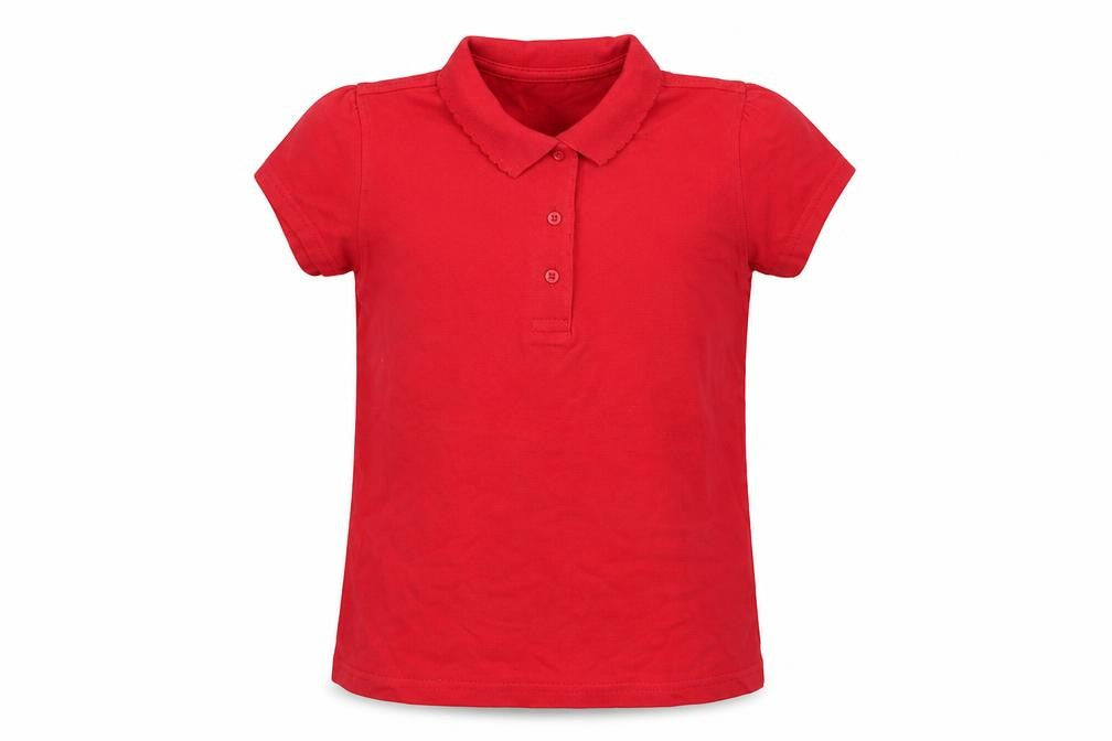 George Girls Red   Basic Polo Size 8-9 Years  - School uniform