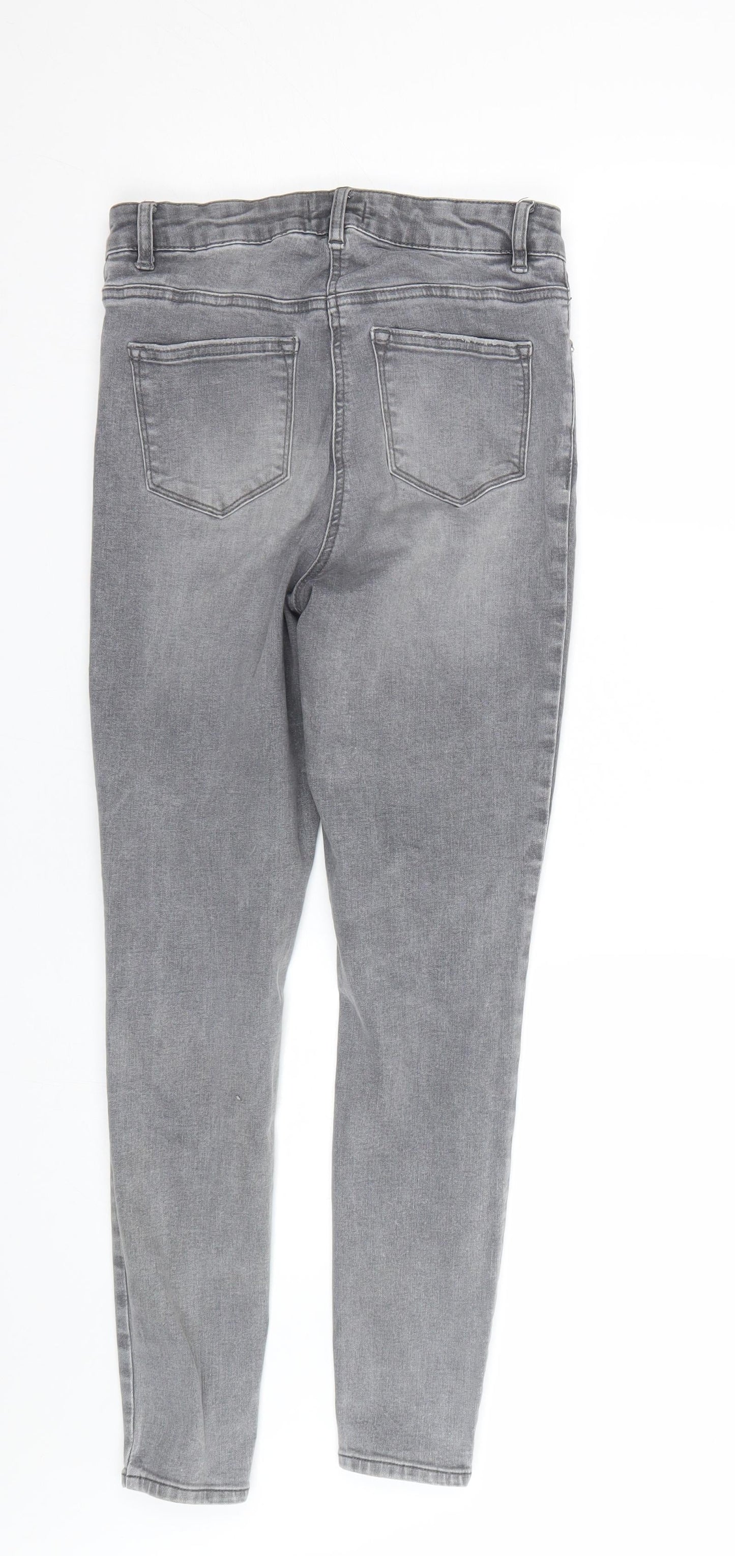 Papaya Womens Grey  Denim Skinny Jeans Size 10 L25 in
