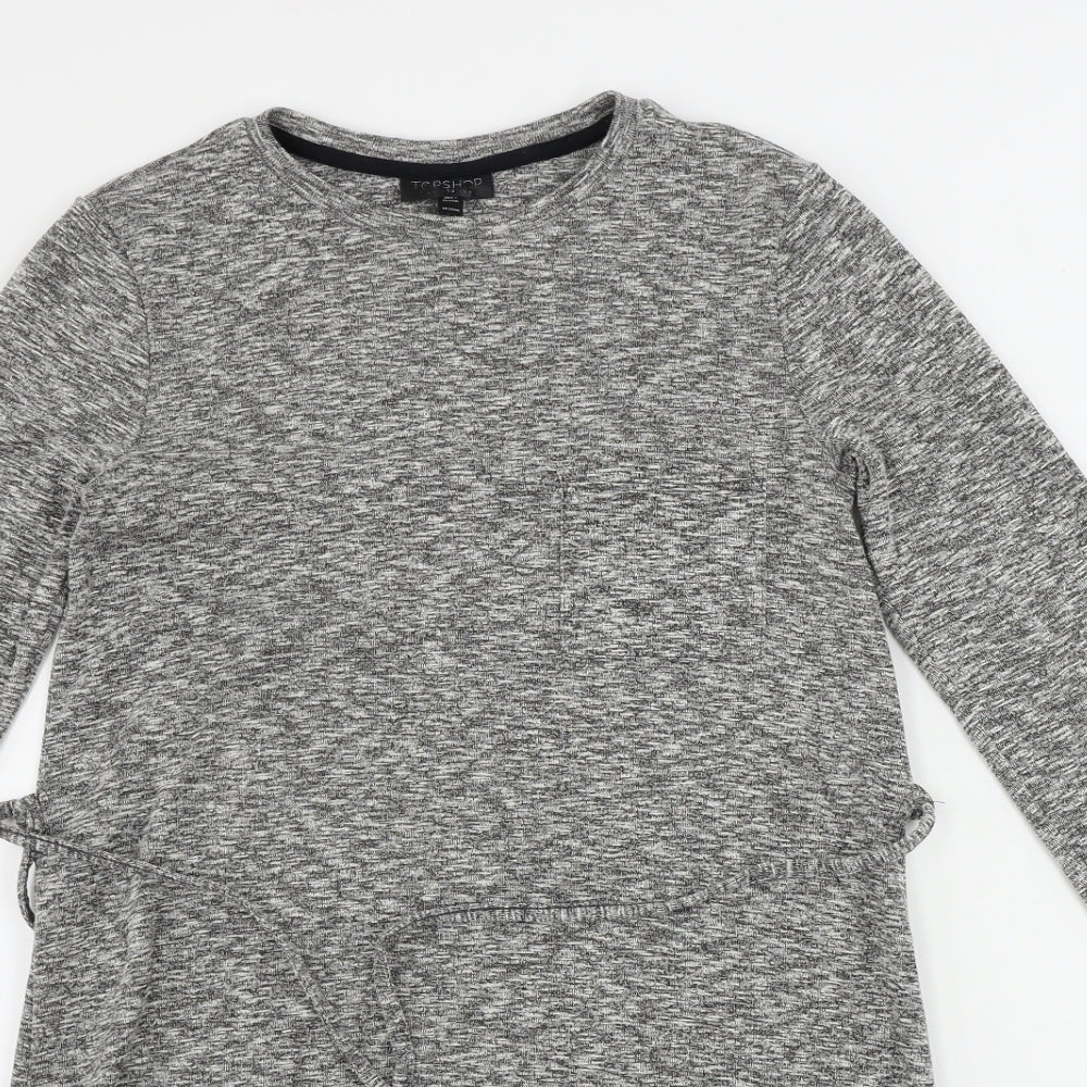 Topshop  Womens Grey   A-Line  Size 8
