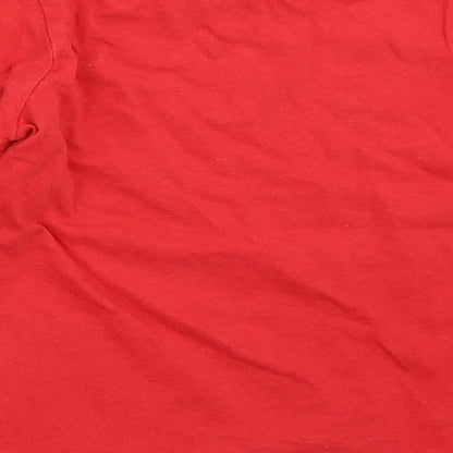 Preloved Preworn Boys Red   Basic T-Shirt Size 3-4 Years - Label