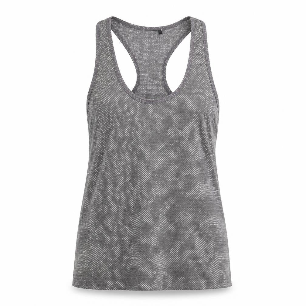 Primark Womens Grey   Basic Tank Size 8  - dotted pattern
