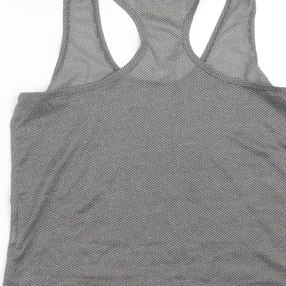 Primark Womens Grey   Basic Tank Size 8  - dotted pattern