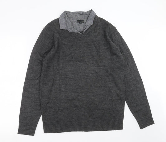 industrialize  Mens Grey  Knit Pullover Jumper Size L