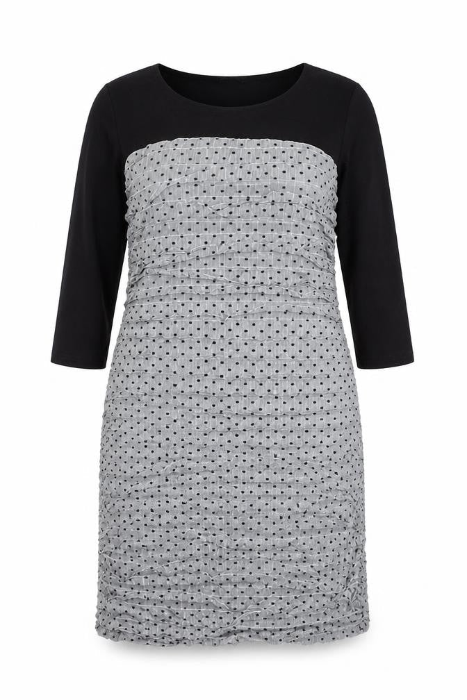 M&Co Womens Grey Polka Dot  Shift  Size 18