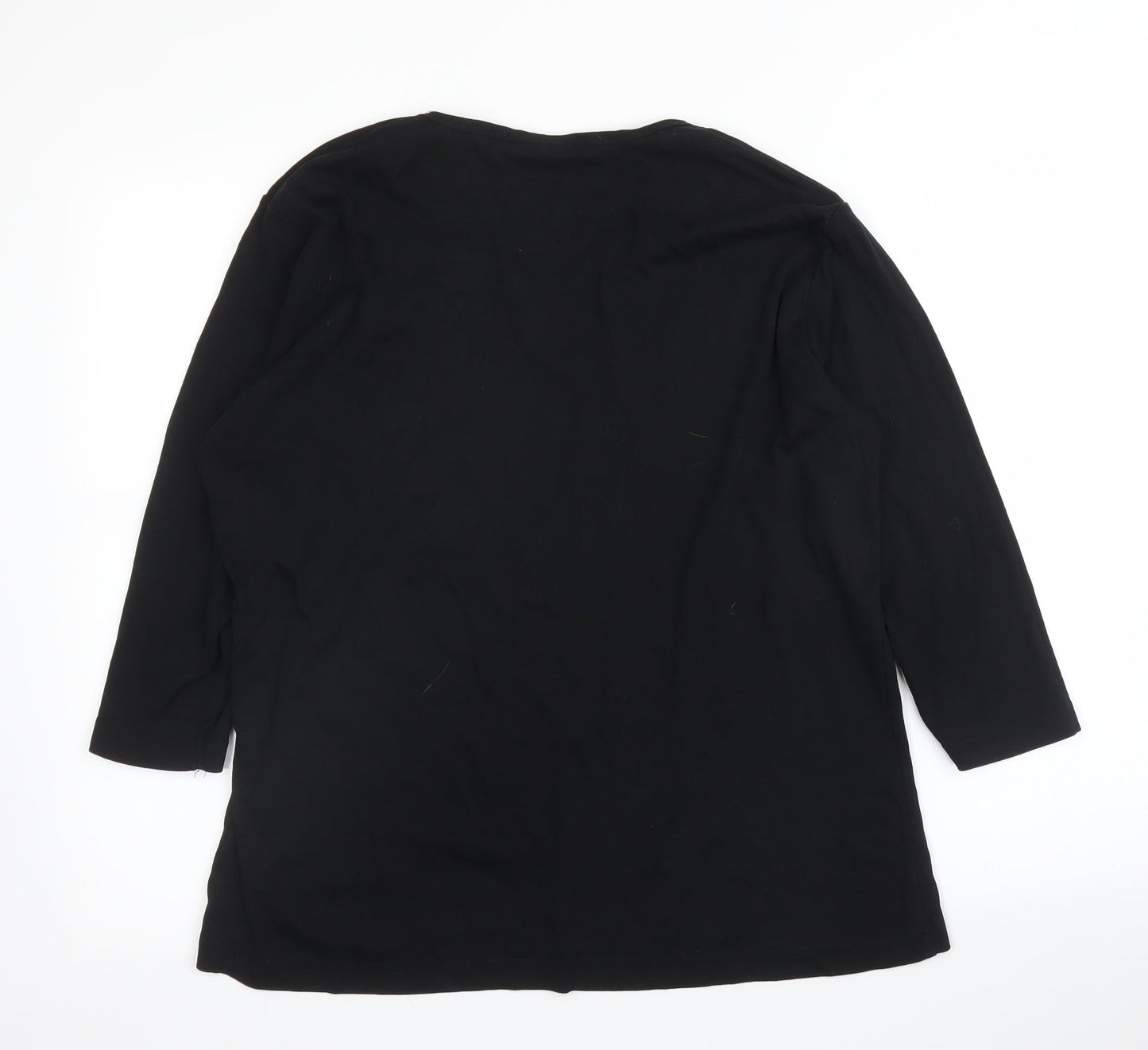 Gina Benotti Womens Black   Basic T-Shirt Size 2XL
