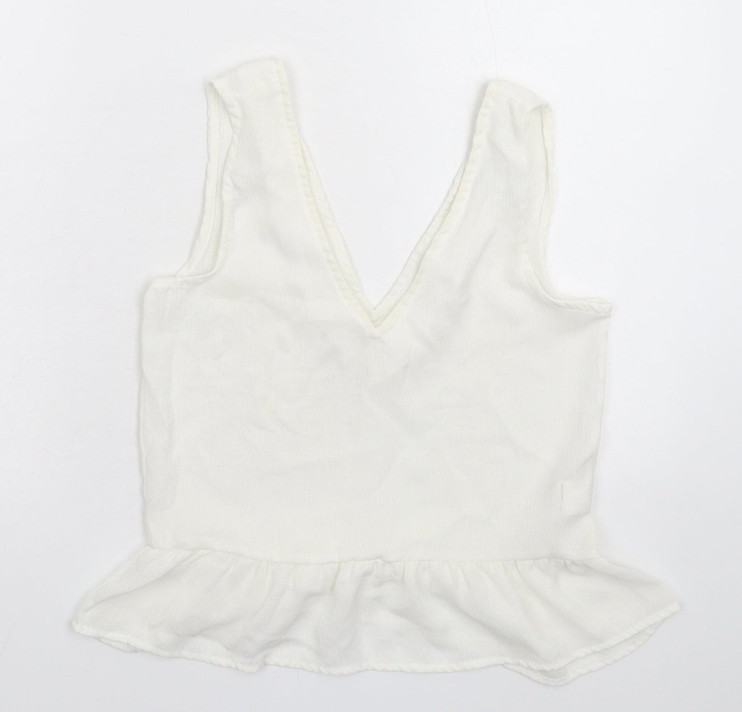 PRETTYLITTLETHING Womens White   Basic Tank Size 4