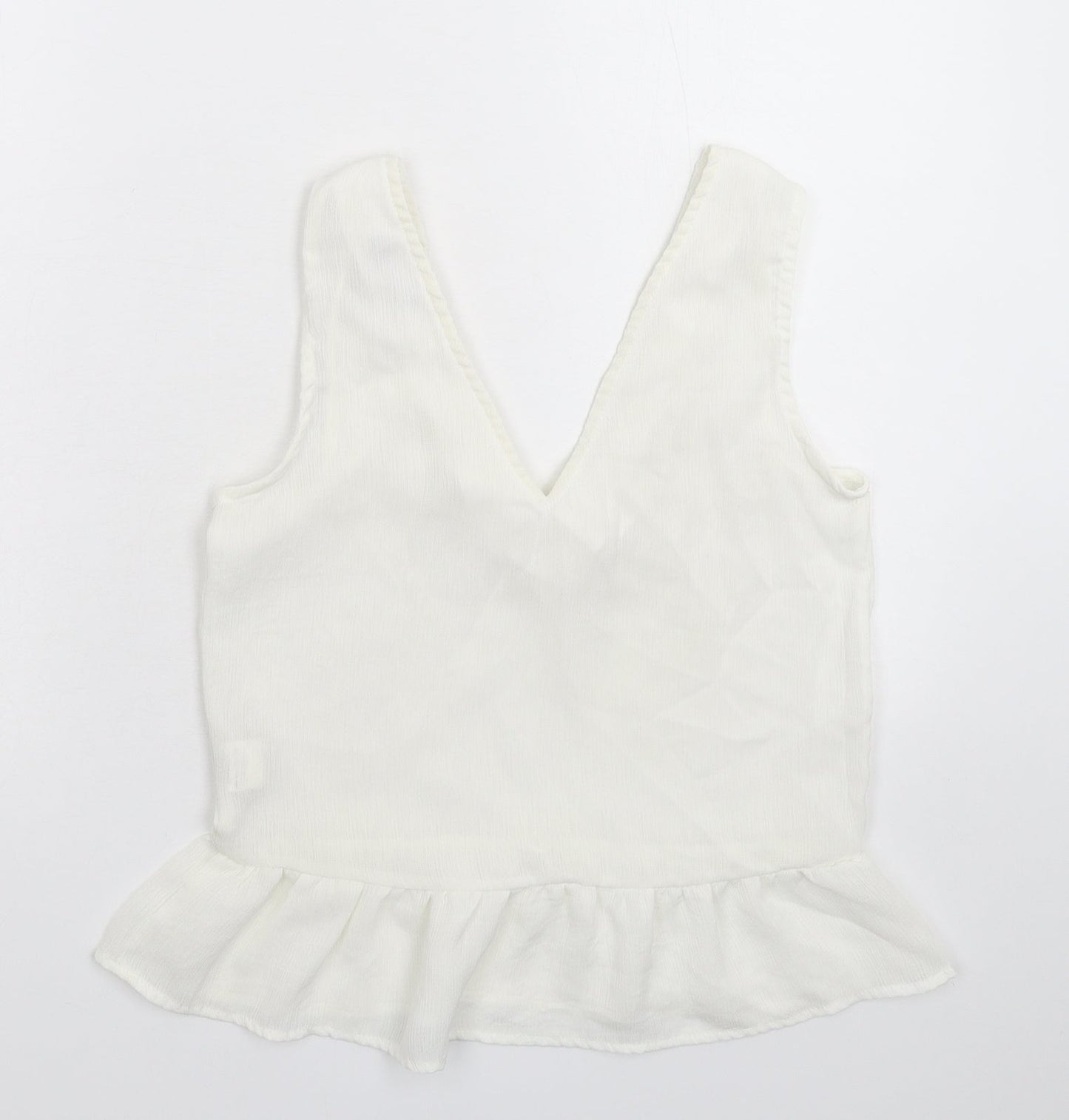 PRETTYLITTLETHING Womens White   Basic Tank Size 4