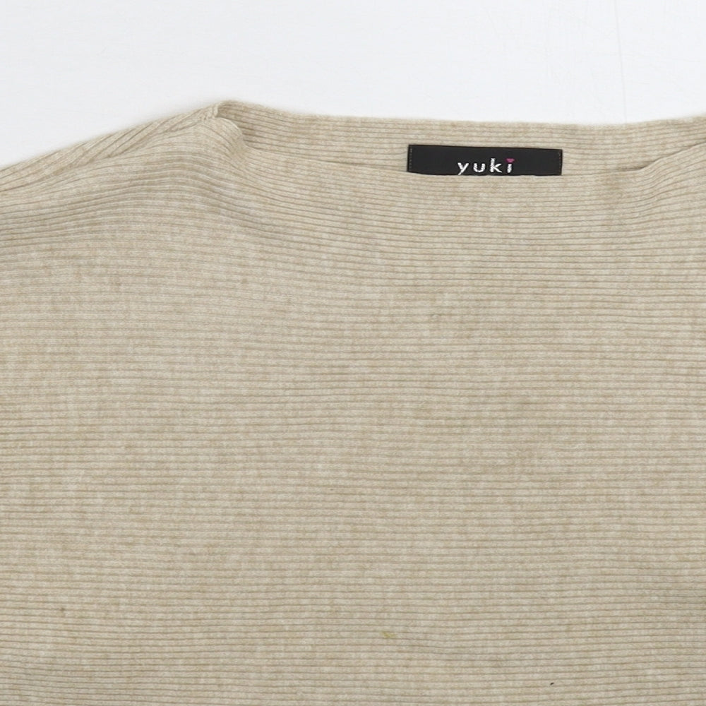 Yuki Womens Grey  Knit Pullover Jumper Size M