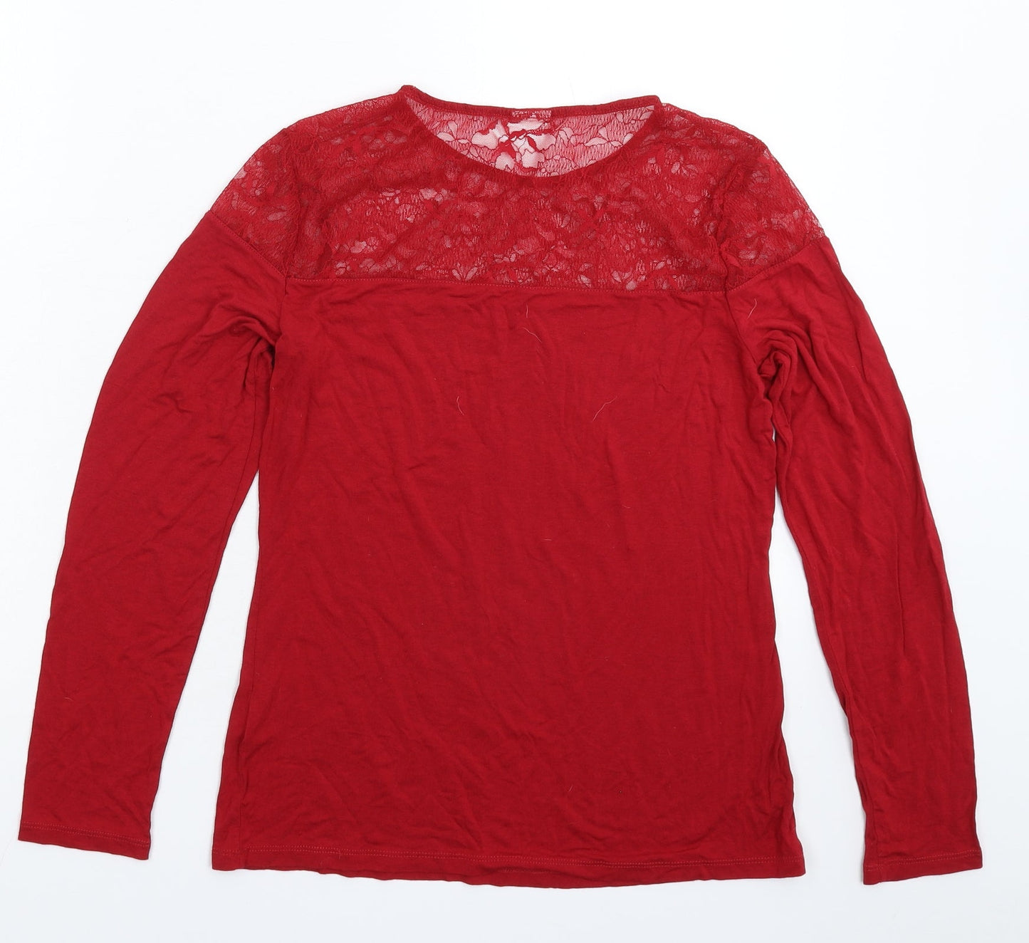 H&M Womens Red   Basic T-Shirt Size M